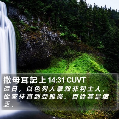撒 母 耳 記 上 14:31 CUVT Bible Verse Image