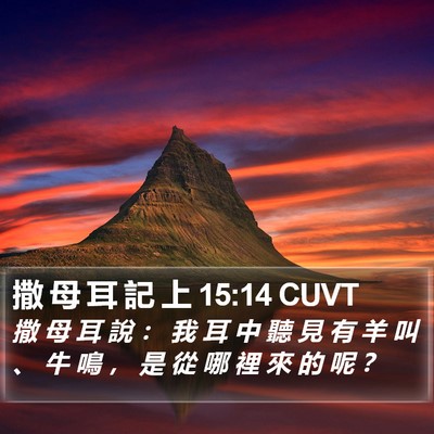 撒 母 耳 記 上 15:14 CUVT Bible Verse Image