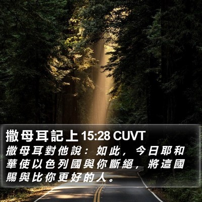 撒 母 耳 記 上 15:28 CUVT Bible Verse Image