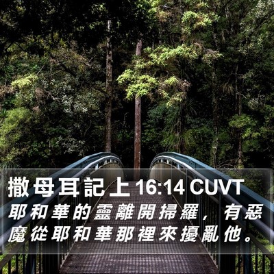 撒 母 耳 記 上 16:14 CUVT Bible Verse Image