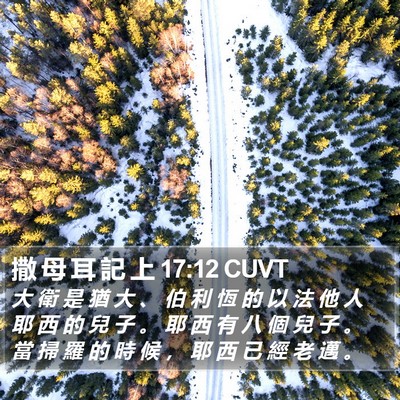撒 母 耳 記 上 17:12 CUVT Bible Verse Image