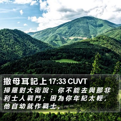 撒 母 耳 記 上 17:33 CUVT Bible Verse Image
