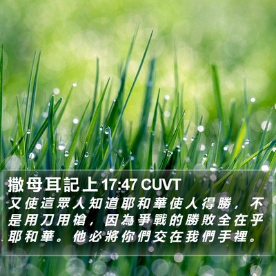 撒 母 耳 記 上 17:47 CUVT Bible Verse Image