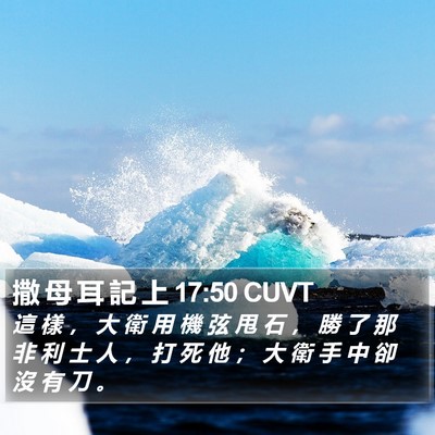 撒 母 耳 記 上 17:50 CUVT Bible Verse Image