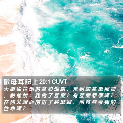 撒 母 耳 記 上 20:1 CUVT Bible Verse Image