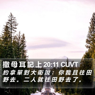 撒 母 耳 記 上 20:11 CUVT Bible Verse Image