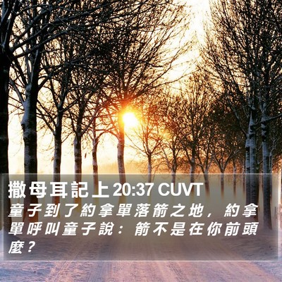 撒 母 耳 記 上 20:37 CUVT Bible Verse Image