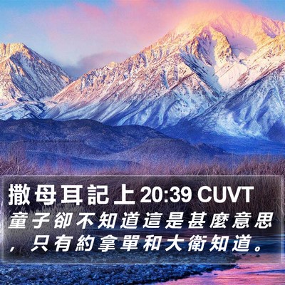 撒 母 耳 記 上 20:39 CUVT Bible Verse Image