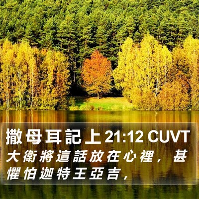 撒 母 耳 記 上 21:12 CUVT Bible Verse Image