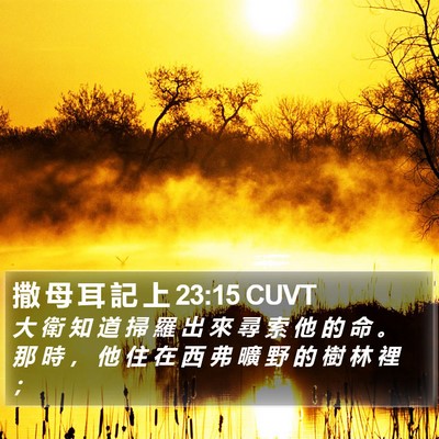 撒 母 耳 記 上 23:15 CUVT Bible Verse Image