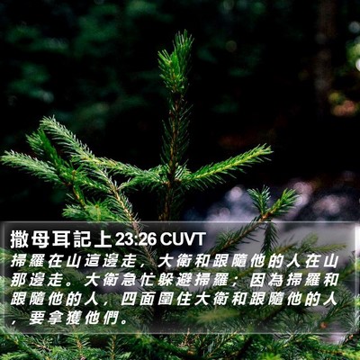 撒 母 耳 記 上 23:26 CUVT Bible Verse Image