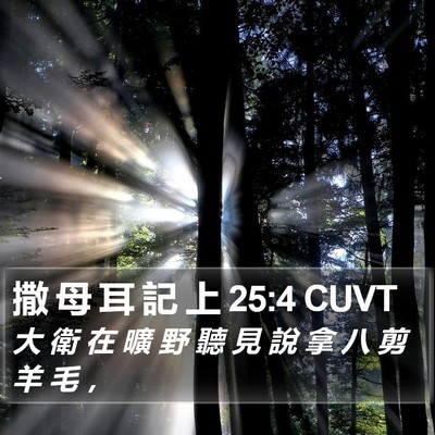 撒 母 耳 記 上 25:4 CUVT Bible Verse Image