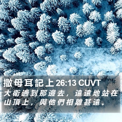 撒 母 耳 記 上 26:13 CUVT Bible Verse Image