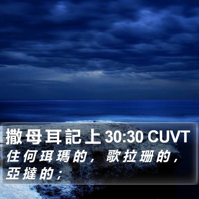 撒 母 耳 記 上 30:30 CUVT Bible Verse Image