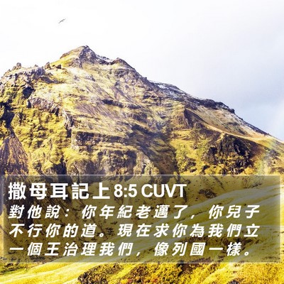撒 母 耳 記 上 8:5 CUVT Bible Verse Image