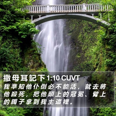 撒 母 耳 記 下 1:10 CUVT Bible Verse Image