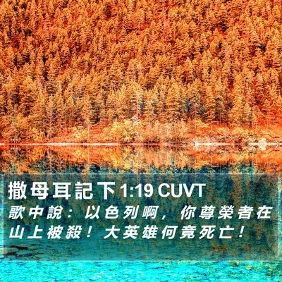 撒 母 耳 記 下 1:19 CUVT Bible Verse Image
