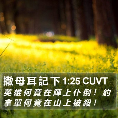 撒 母 耳 記 下 1:25 CUVT Bible Verse Image