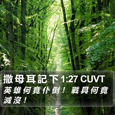 撒 母 耳 記 下 1:27 CUVT Bible Verse Image