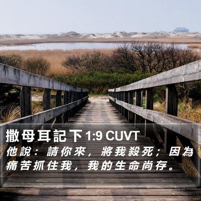 撒 母 耳 記 下 1:9 CUVT Bible Verse Image