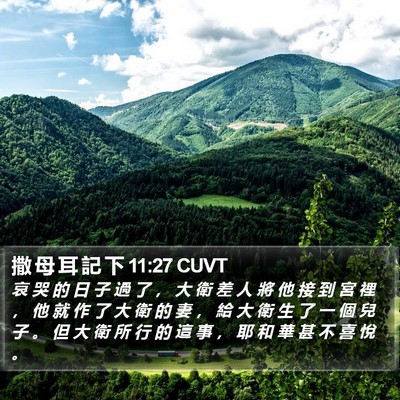 撒 母 耳 記 下 11:27 CUVT Bible Verse Image