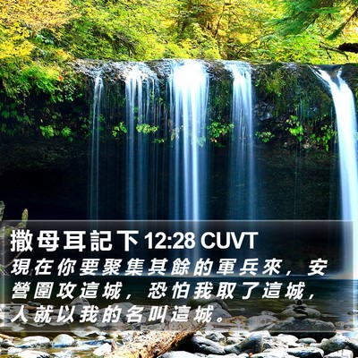 撒 母 耳 記 下 12:28 CUVT Bible Verse Image