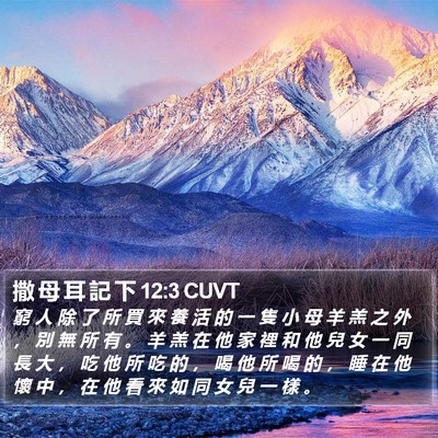 撒 母 耳 記 下 12:3 CUVT Bible Verse Image