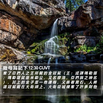 撒 母 耳 記 下 12:30 CUVT Bible Verse Image