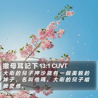 撒 母 耳 記 下 13:1 CUVT Bible Verse Image