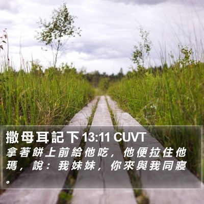 撒 母 耳 記 下 13:11 CUVT Bible Verse Image