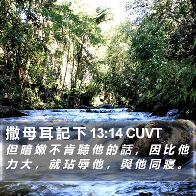 撒 母 耳 記 下 13:14 CUVT Bible Verse Image