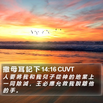 撒 母 耳 記 下 14:16 CUVT Bible Verse Image