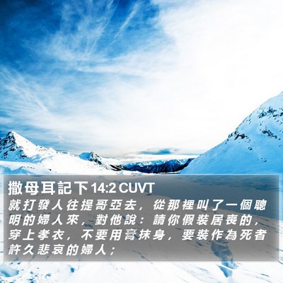 撒 母 耳 記 下 14:2 CUVT Bible Verse Image