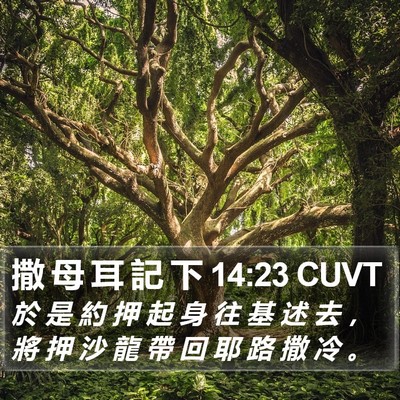 撒 母 耳 記 下 14:23 CUVT Bible Verse Image