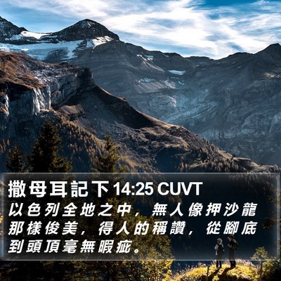 撒 母 耳 記 下 14:25 CUVT Bible Verse Image