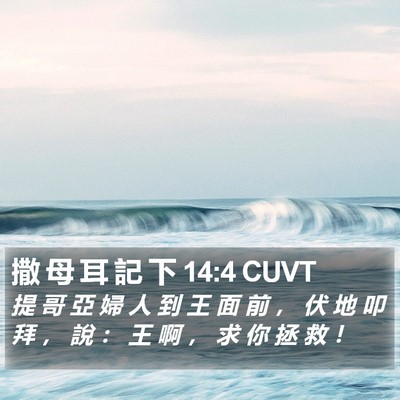 撒 母 耳 記 下 14:4 CUVT Bible Verse Image