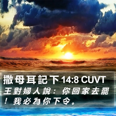 撒 母 耳 記 下 14:8 CUVT Bible Verse Image