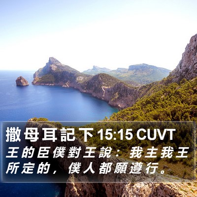 撒 母 耳 記 下 15:15 CUVT Bible Verse Image