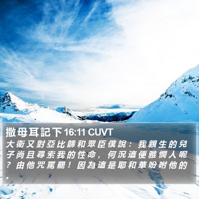 撒 母 耳 記 下 16:11 CUVT Bible Verse Image