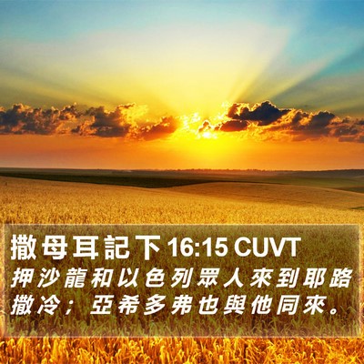 撒 母 耳 記 下 16:15 CUVT Bible Verse Image