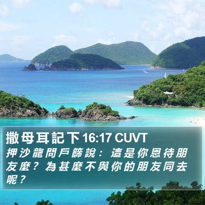 撒 母 耳 記 下 16:17 CUVT Bible Verse Image