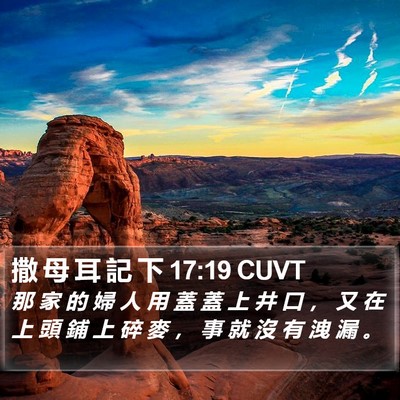 撒 母 耳 記 下 17:19 CUVT Bible Verse Image