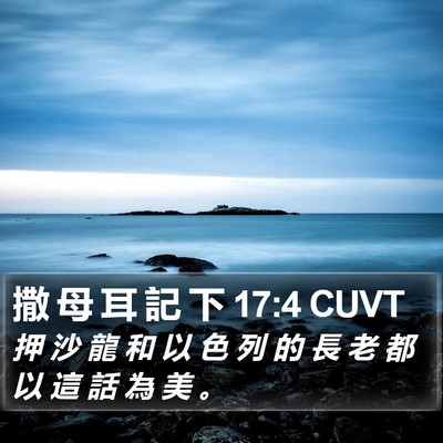 撒 母 耳 記 下 17:4 CUVT Bible Verse Image