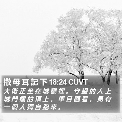 撒 母 耳 記 下 18:24 CUVT Bible Verse Image
