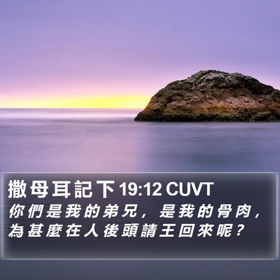 撒 母 耳 記 下 19:12 CUVT Bible Verse Image