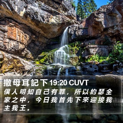 撒 母 耳 記 下 19:20 CUVT Bible Verse Image