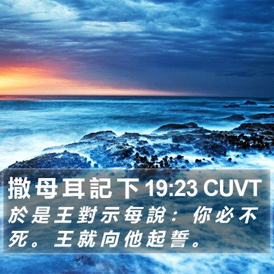 撒 母 耳 記 下 19:23 CUVT Bible Verse Image