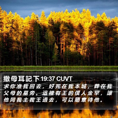 撒 母 耳 記 下 19:37 CUVT Bible Verse Image