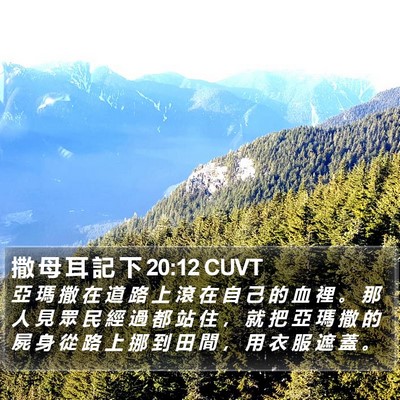 撒 母 耳 記 下 20:12 CUVT Bible Verse Image