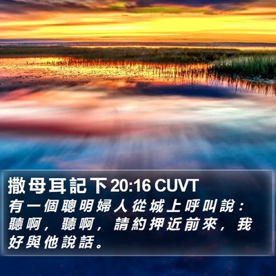 撒 母 耳 記 下 20:16 CUVT Bible Verse Image